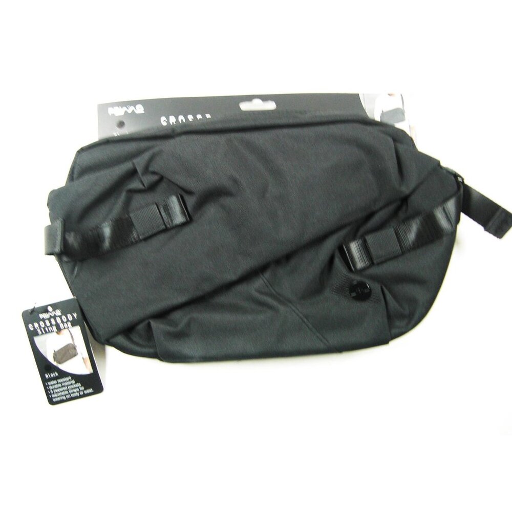 Crossbody Men's Water-Resistant Sling Shoulder Bag Black New